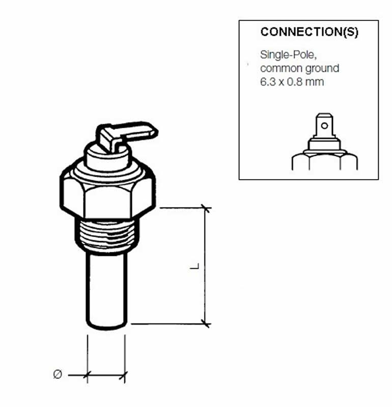 VDO Dual Station Coolant temperature sender120C